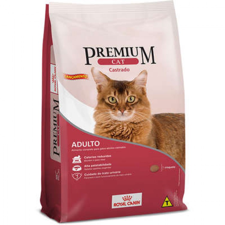 RAÇÃO ROYAL CANIN PREMIUM GATOS ADULTOS CASTRADOS